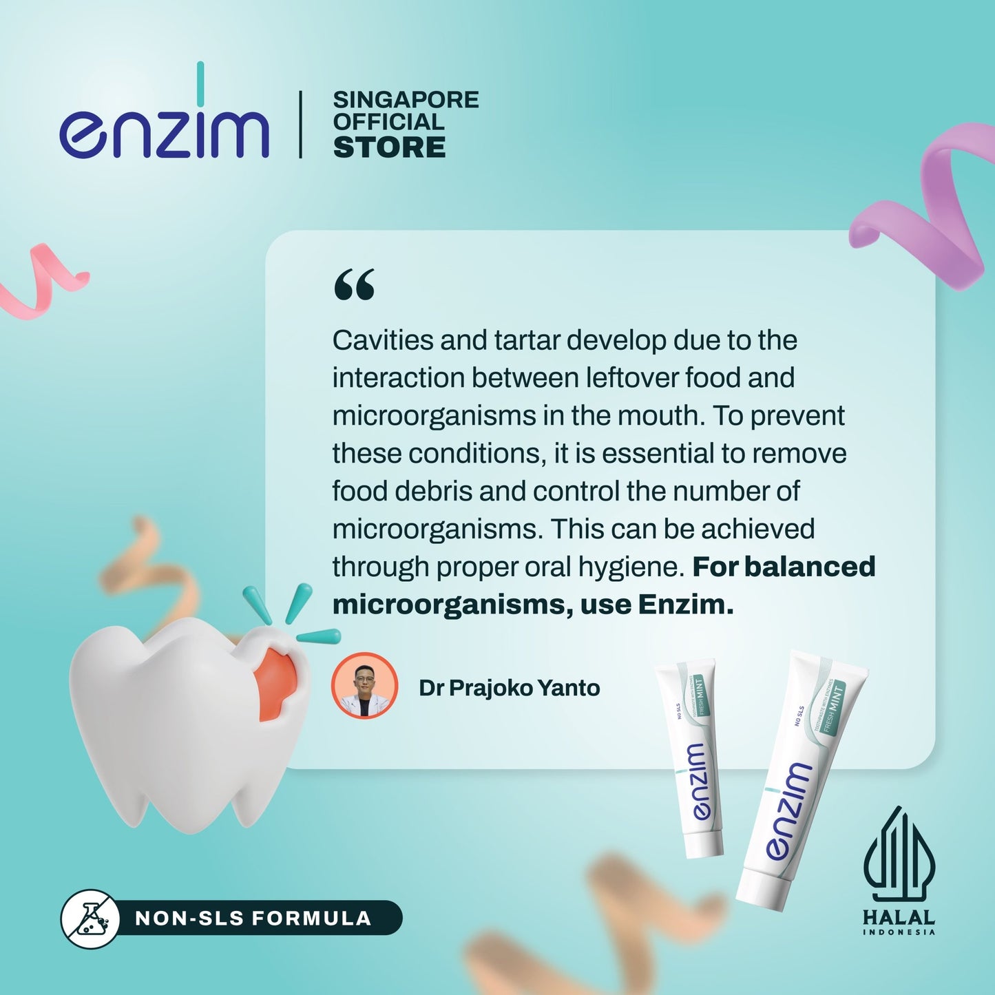 Bundle of 2: FRESH MINT Toothpaste - Enzim Singapore