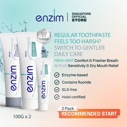 Bundle of 2: FRESH MINT + 40 PLUS Toothpaste