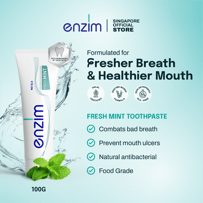 Bundle of 2: FRESH MINT + 40 PLUS Toothpaste - Enzim Singapore