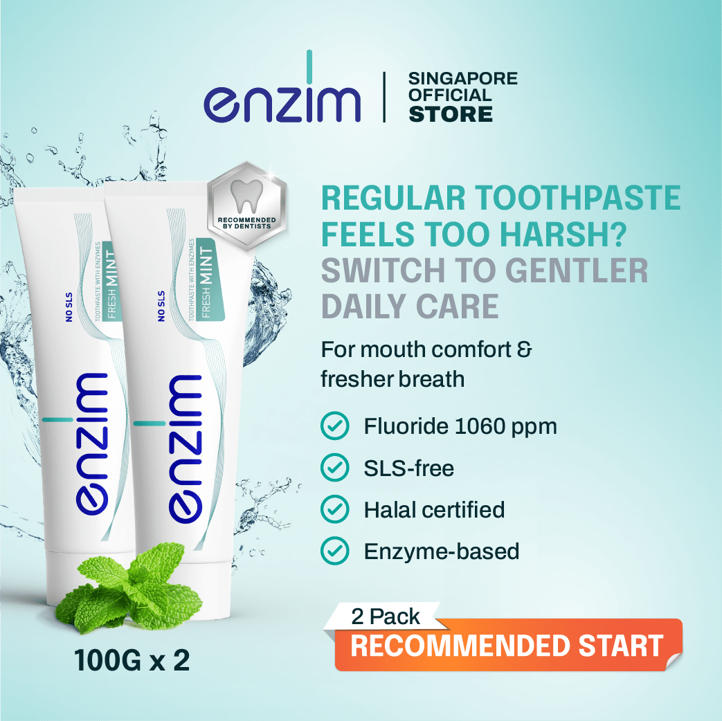 Bundle of 2: FRESH MINT Toothpaste - Enzim Singapore