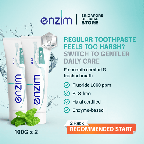 Bundle of 2: FRESH MINT Toothpaste - Enzim Singapore