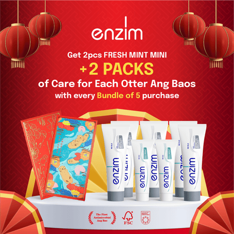 Bundle of 5 FREE 2 : 40 PLUS Toothpaste - Enzim Singapore