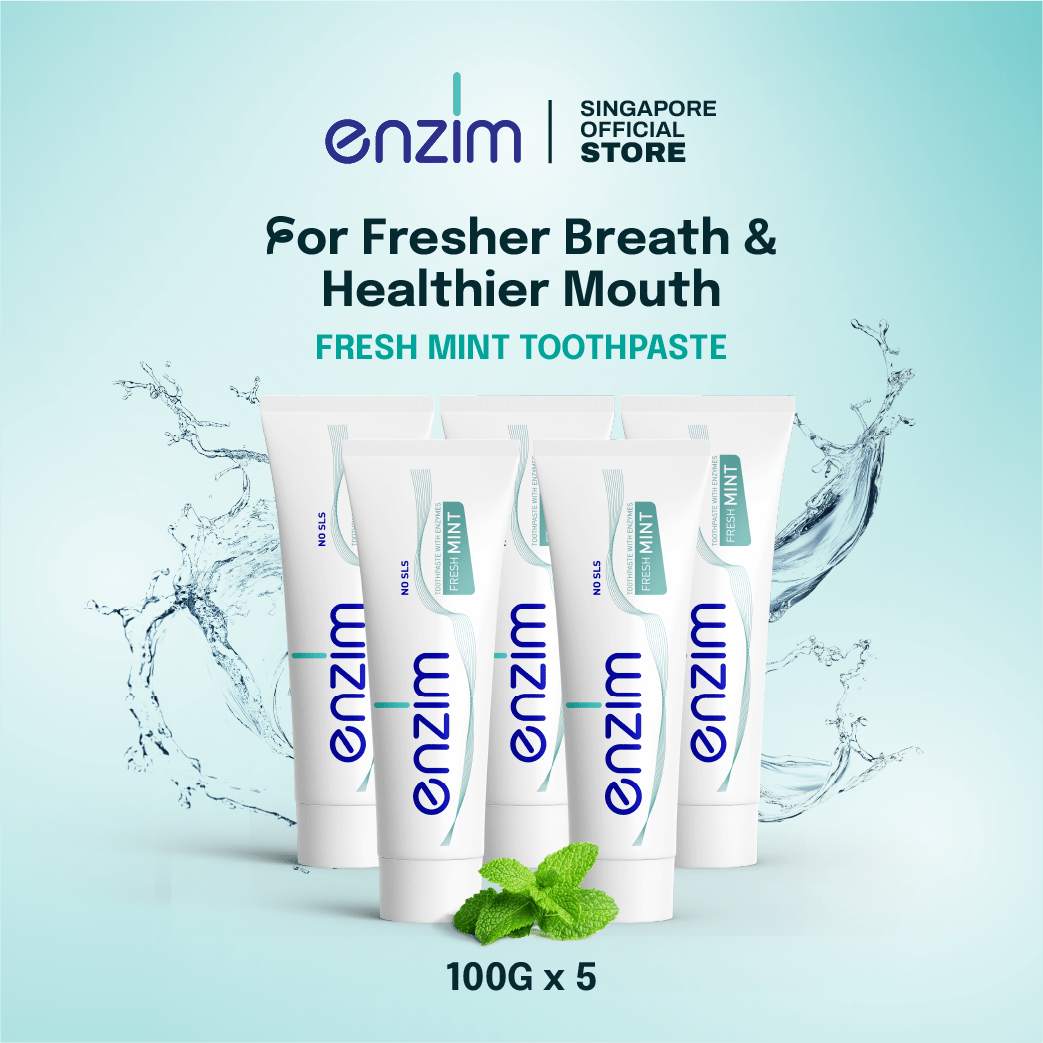 Bundle of 5: FRESH MINT Toothpaste - Enzim Singapore