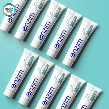 Family Bundle of 10 FRESH MINT Toothpastes - Enzim Singapore