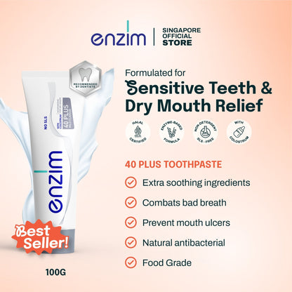Family Bundle of 5 PLUS 2 : 40 PLUS Toothpaste - Enzim Singapore