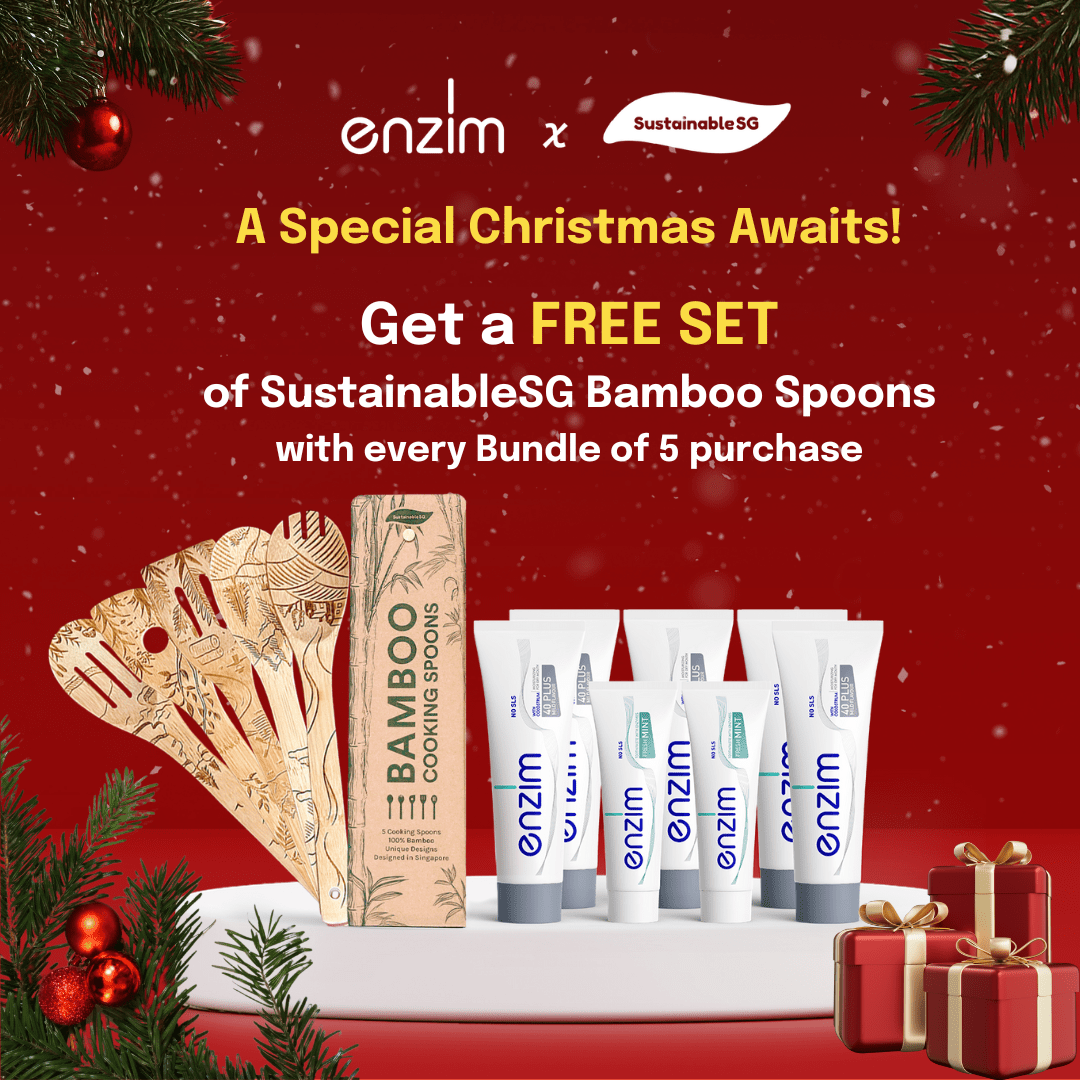 [FREE EXCLUSIVE CHRISTMAS GIFT] Bundle of 5 FREE 2 : 40 PLUS Toothpaste - Enzim Singapore